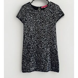 Manoush Blue Wool Knit Sequin Mini Sweater Dress S Party Glam Holiday Retro